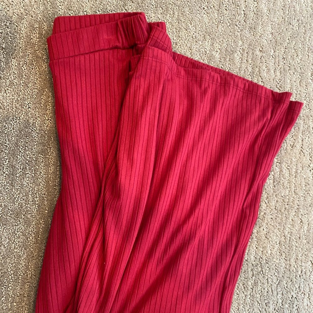 Lulus Red Loose Legged Pants: Size M